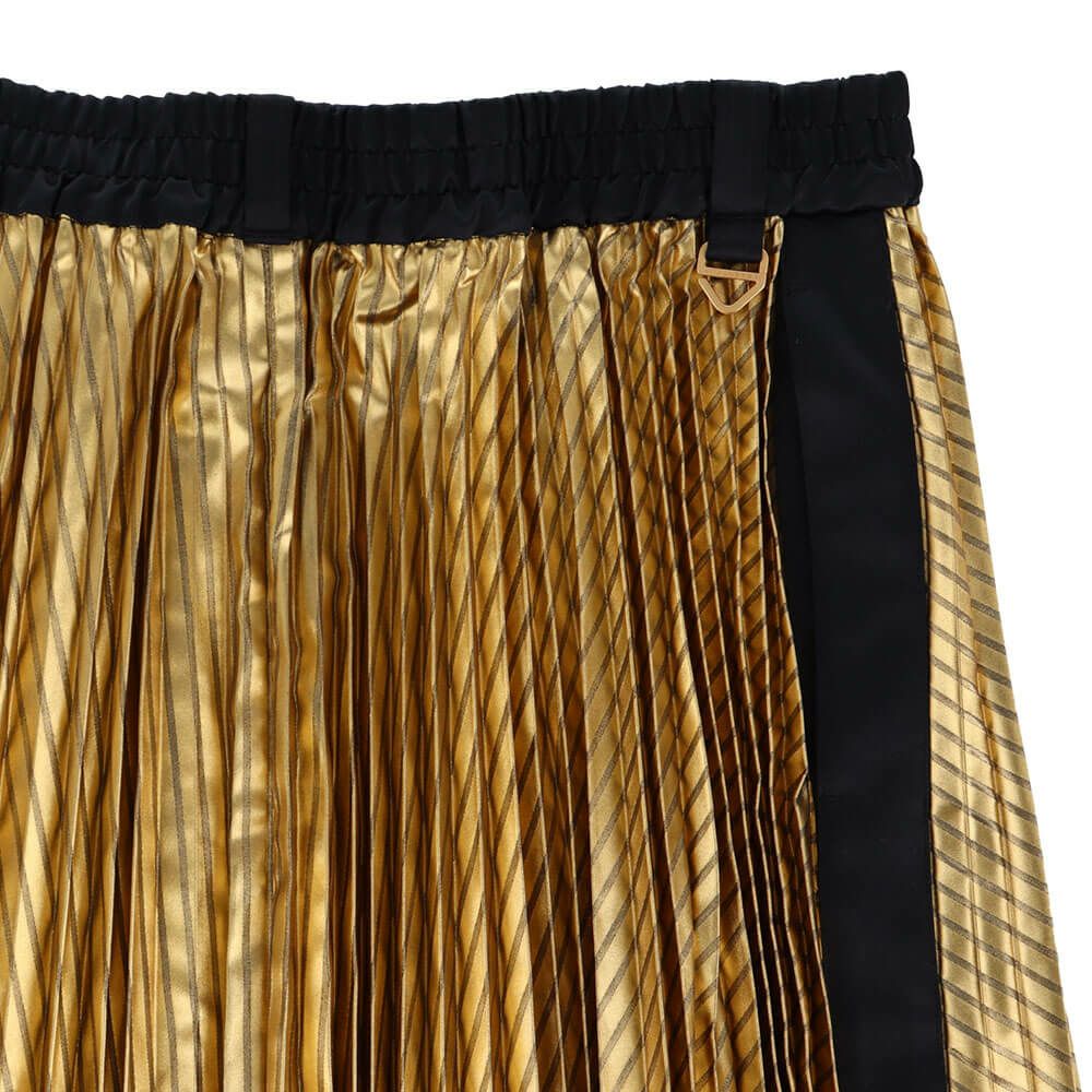 セントアンドリュース St ANDREWS　レディース サテンストライプ箔プリント プリーツ スカート 043-2234008 詳細5