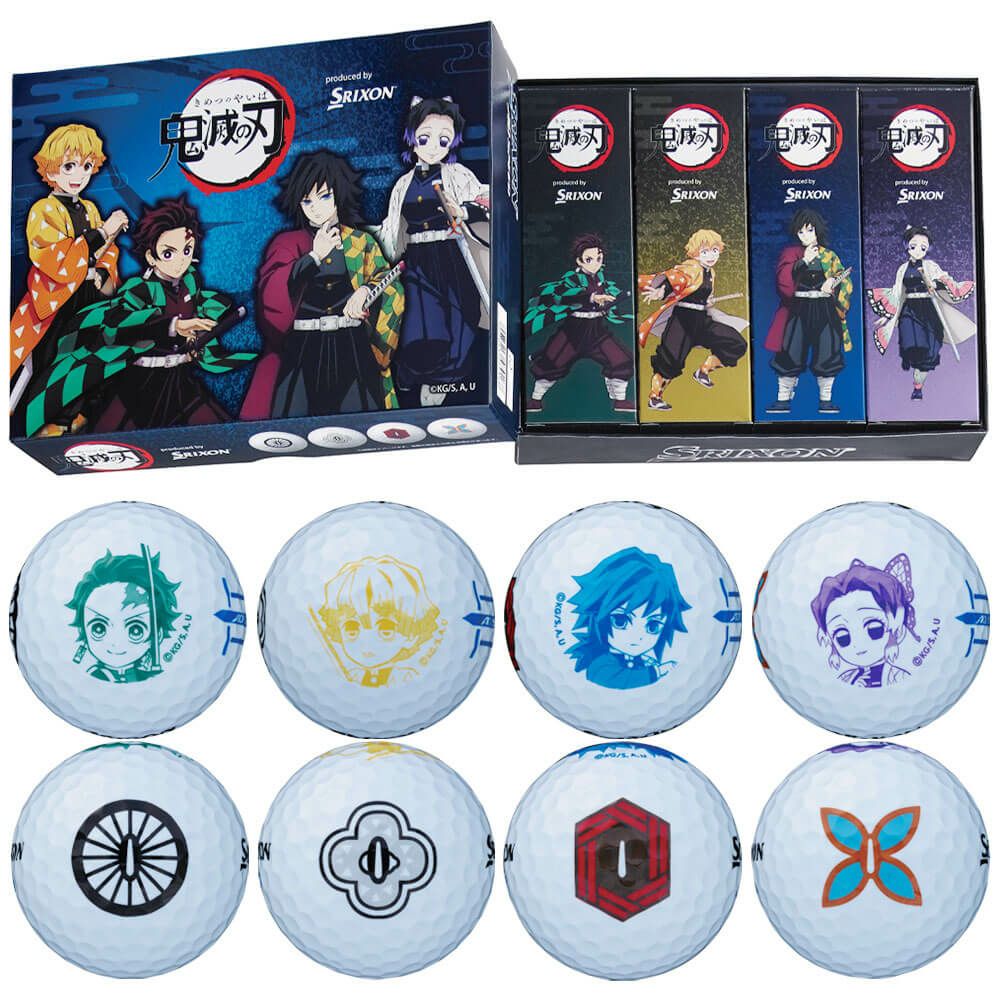 スリクソン AD SPEED 2025年モデル ゴルフボール　1ダース（12球入り）　鬼滅の刃 キャラクター ゴルフボール　1ダース（12球入り） ホワイト（鬼滅の刃）