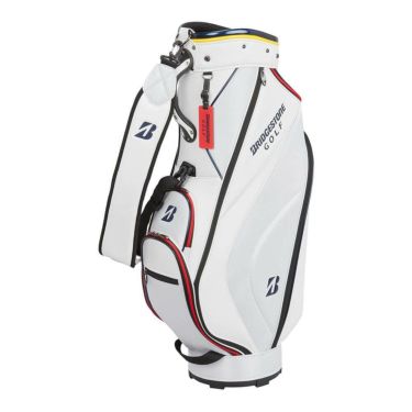 ブリヂストン　軽量 ベーシックモデル メンズ キャディバッグ CBG422 WH ホワイト　2025年モデル 詳細1