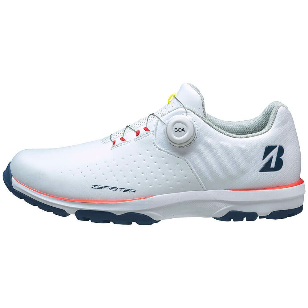 ブリヂストン  ゼロ・スパイク バイター ライト ボア メンズ スパイクレス ゴルフシューズ SH2505 WO ホワイト/オレンジ　2025年モデル ホワイト/オレンジ 詳細1