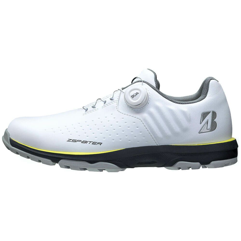 ブリヂストン  ゼロ・スパイク バイター ライト ボア メンズ スパイクレス ゴルフシューズ SH2505 WY ホワイト/イエロー　2025年モデル 詳細1