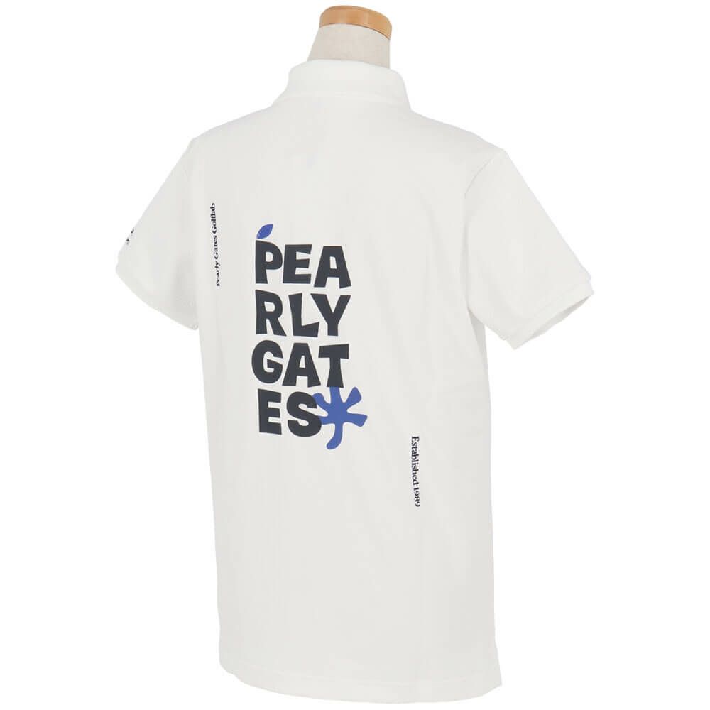 パーリーゲイツ PEARLY GATES　レディース バックプリント サッカーチェック 半袖 ポロシャツ 055-5260712　2025年モデル 詳細2