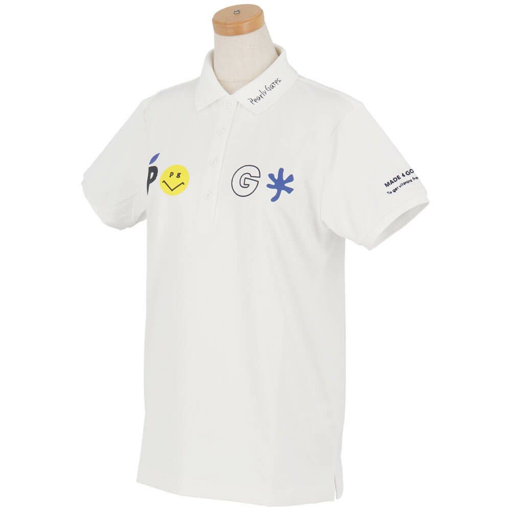 パーリーゲイツ PEARLY GATES　レディース バックプリント サッカーチェック 半袖 ポロシャツ 055-5260712　2025年モデル 詳細3