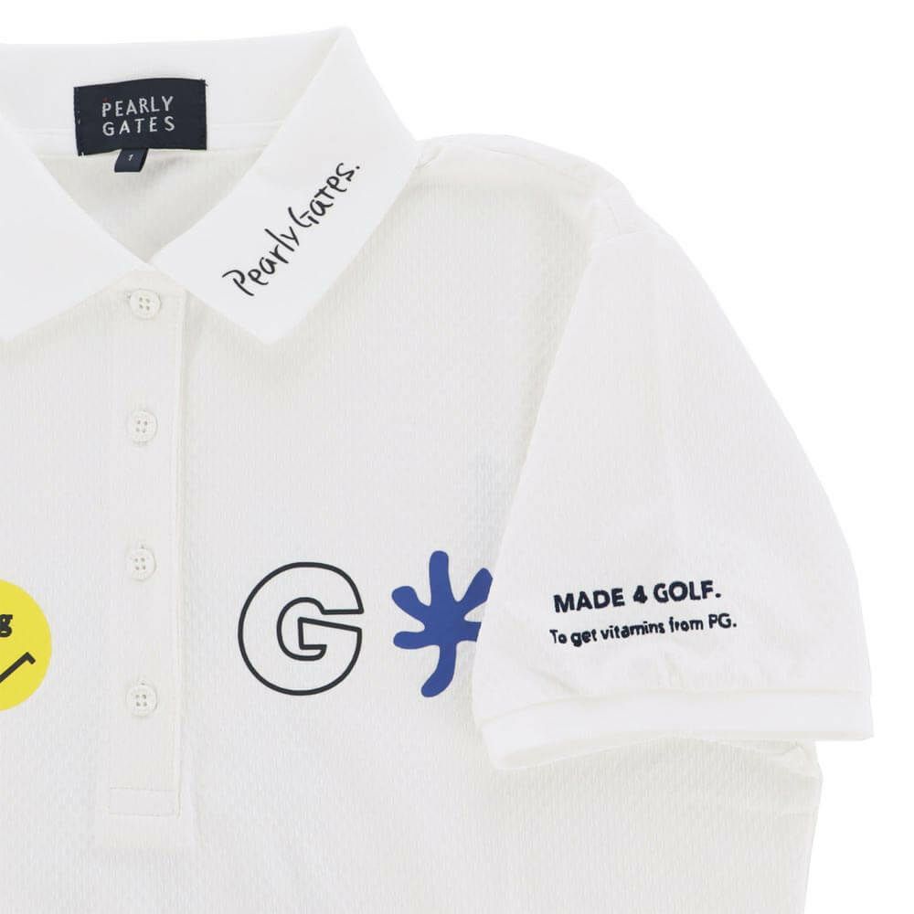 パーリーゲイツ PEARLY GATES　レディース バックプリント サッカーチェック 半袖 ポロシャツ 055-5260712　2025年モデル 詳細5
