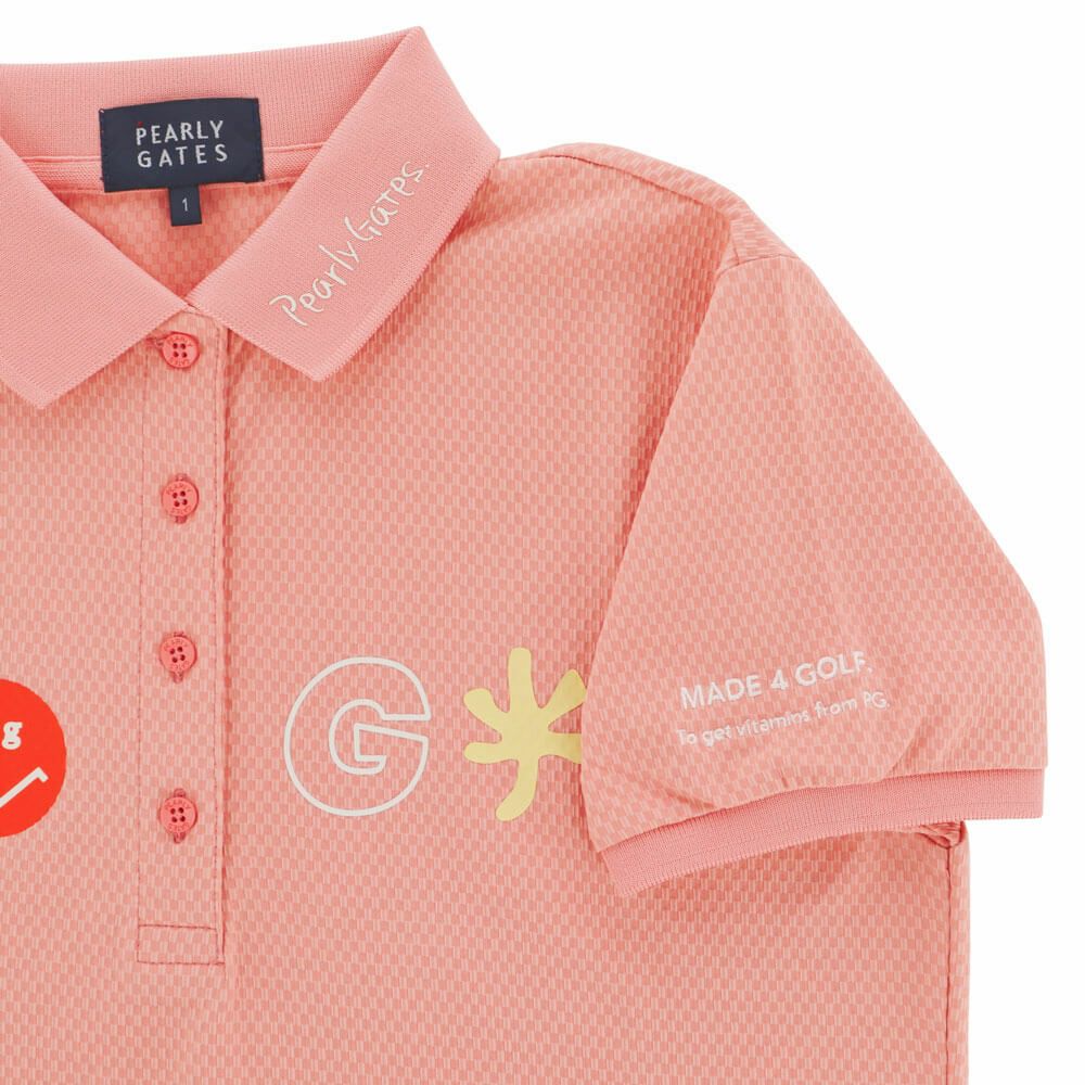 パーリーゲイツ PEARLY GATES　レディース バックプリント サッカーチェック 半袖 ポロシャツ 055-5260712　2025年モデル 詳細9