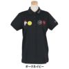 パーリーゲイツ PEARLY GATES　レディース バックプリント サッカーチェック 半袖 ポロシャツ 055-5260712　2025年モデル ダークネイビー