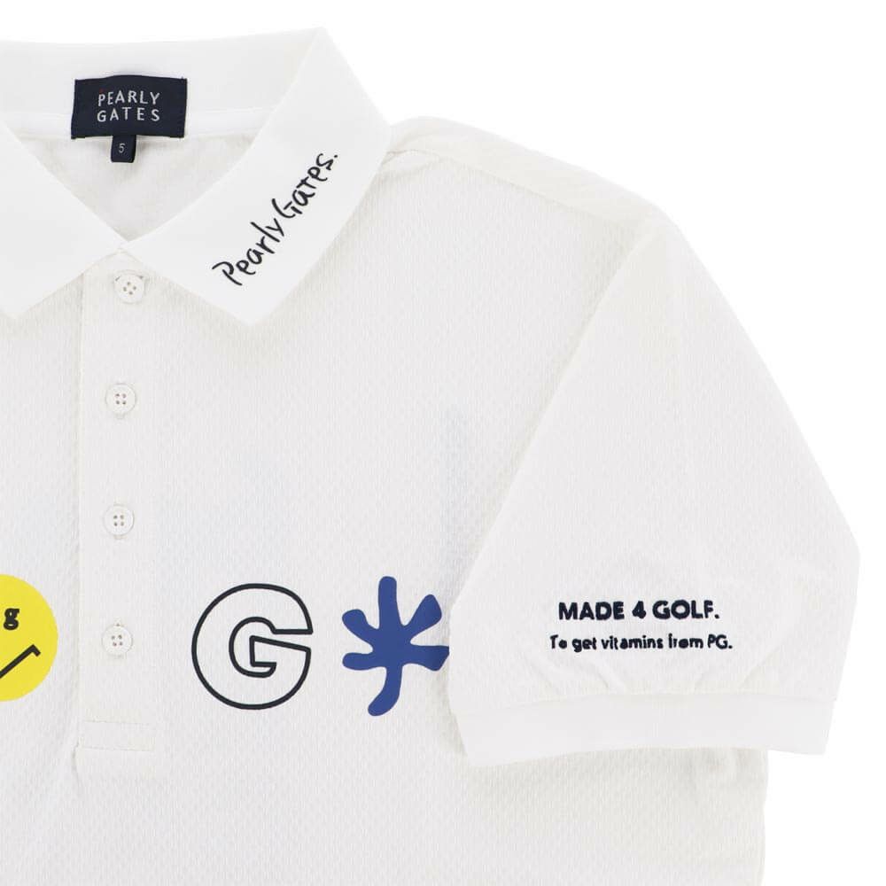 パーリーゲイツ PEARLY GATES　メンズ バックプリント サッカーチェック 半袖 ポロシャツ 053-5260711　2025年モデル 詳細5