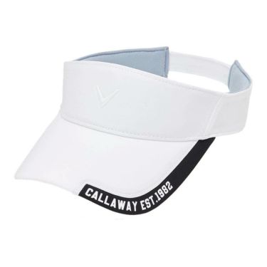 キャロウェイ Callaway　メンズ ロゴデザイン カラーブロック バイザー C24291112 1030 ホワイト　2024年モデル