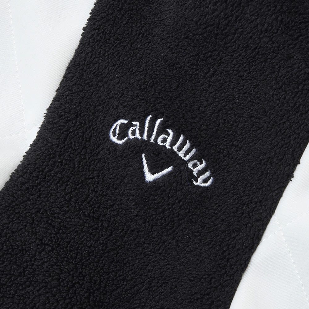 キャロウェイ Callaway　メンズ ロゴ刺繍 ネックウォーマー C24298104 1030 ホワイト　2024年モデル 詳細4