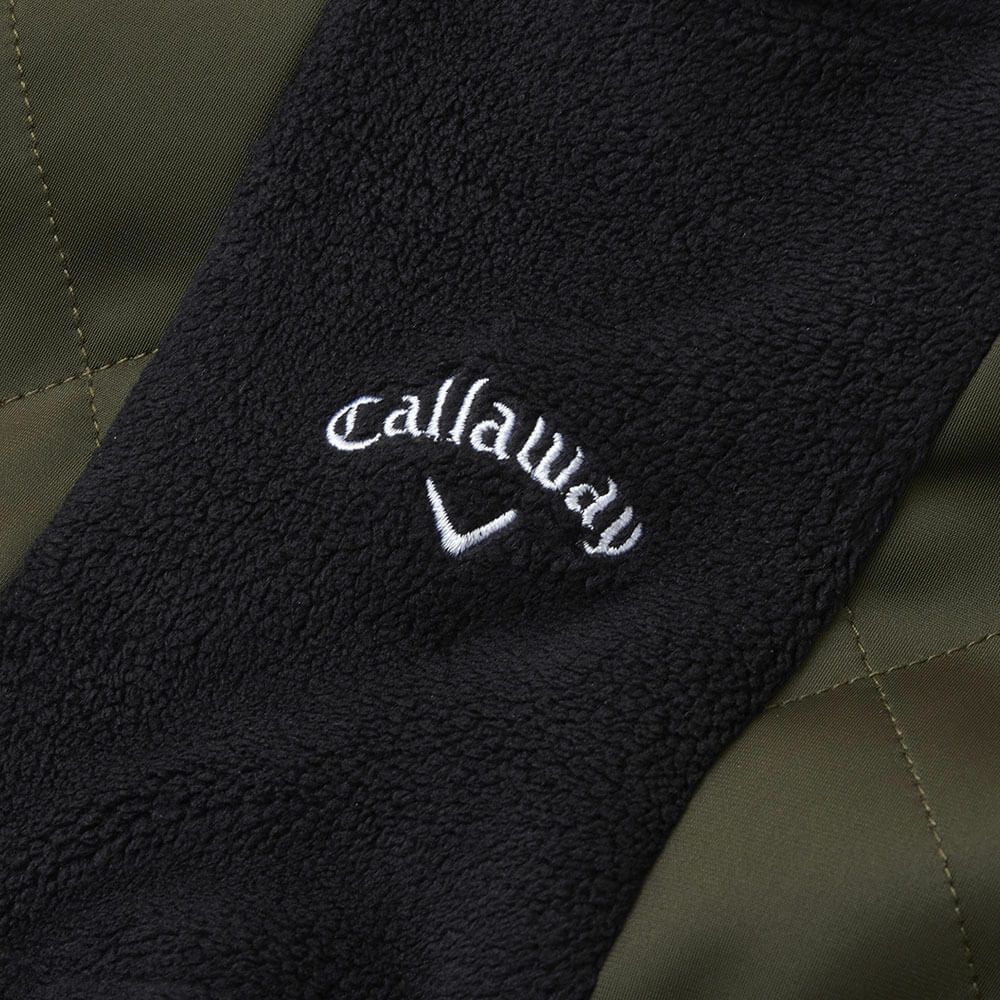 キャロウェイ Callaway　メンズ ロゴ刺繍 ネックウォーマー C24298104 1180 カーキ　2024年モデル 詳細4