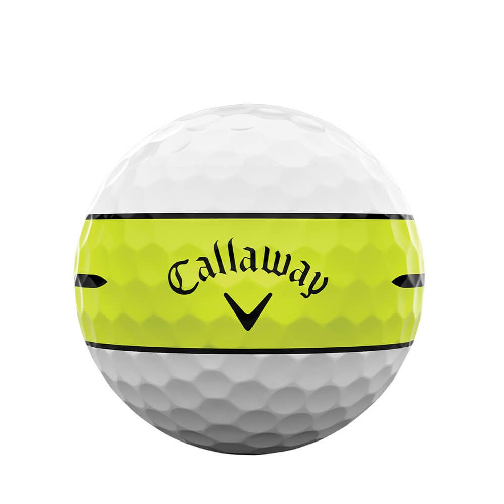 キャロウェイ CHROME TOUR 360 STRIPE クロム ツアー 2025年モデル　ゴルフボール　1ダース（12球入り） 360° イエロー ストライプ 詳細4