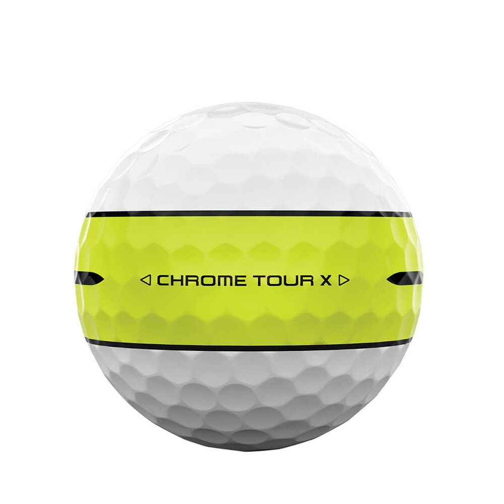 キャロウェイ CHROME TOUR X 360 STRIPE クロム ツアーX 2025年モデル　ゴルフボール　1ダース（12球入り） 360° イエロー ストライプ 詳細5