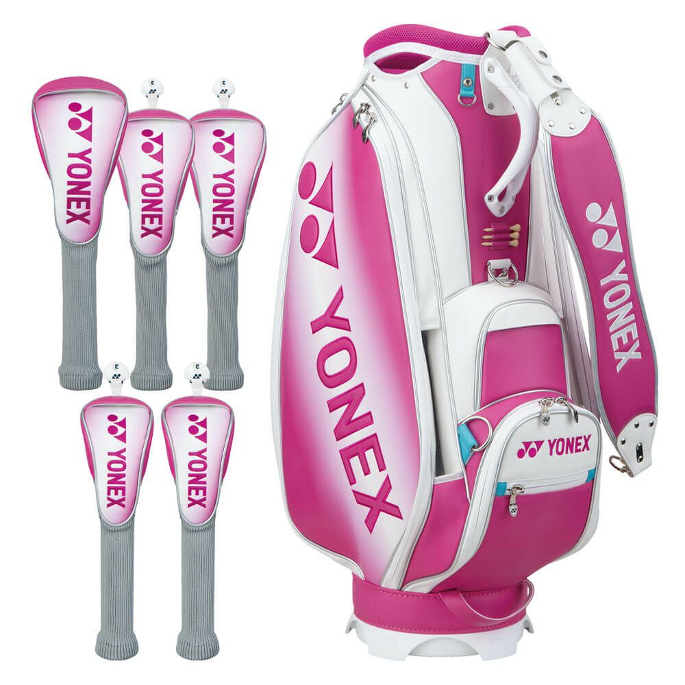 ヨネックス YONEX　岩井姉妹カラーモデル 岩井千怜プロモデル キャディバッグ＆ヘッドカバーセット CB4951LTS MZ マゼンダ　2025年モデル マゼンダ