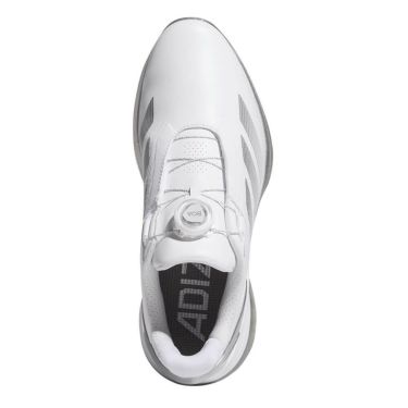 アディダス adidas　アディゼロ ゼッドジー 25 ロー ボア メンズ スパイクレス ゴルフシューズ OMX77 JS1766　2025年モデル ホワイト/メタリック/シルバー 詳細1