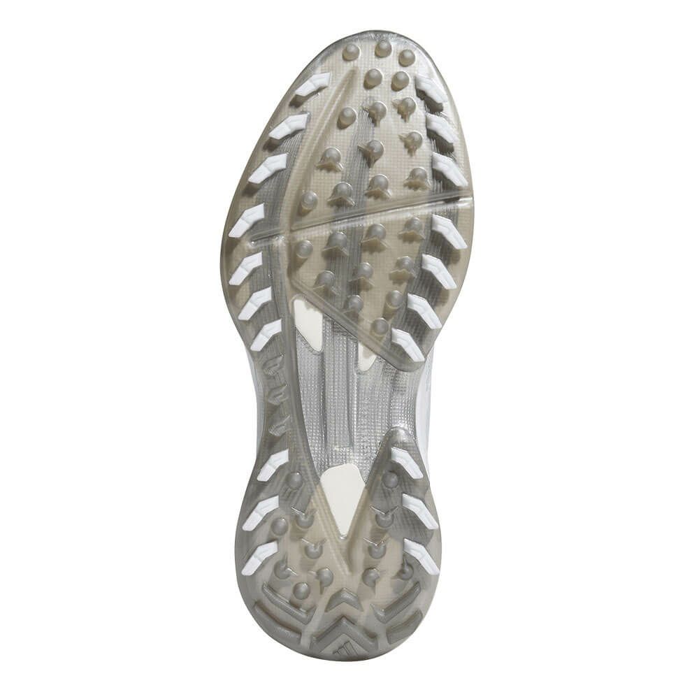 アディダス adidas　アディゼロ ゼッドジー 25 ロー ボア メンズ スパイクレス ゴルフシューズ OMX77 JS1766　2025年モデル ホワイト/メタリック/シルバー 詳細2