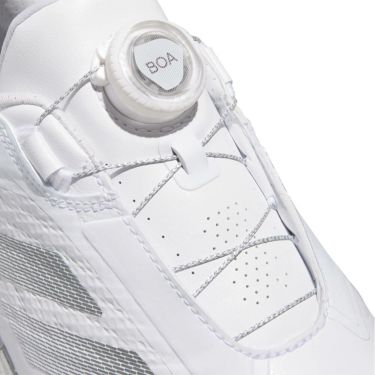 アディダス adidas　アディゼロ ゼッドジー 25 ロー ボア メンズ スパイクレス ゴルフシューズ OMX77 JS1766　2025年モデル ホワイト/メタリック/シルバー 詳細6