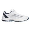 アディダス adidas　アディゼロ ゼッドジー 25 ロー ボア メンズ スパイクレス ゴルフシューズ OMX77 JS1767　2025年モデル ホワイト/インディゴ/シルバー