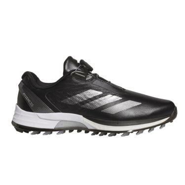 アディダス adidas　アディゼロ ゼッドジー 25 ロー ボア メンズ スパイクレス ゴルフシューズ OMX77 JS1768　2025年モデル ブラック/シルバー/メタリック