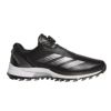 アディダス adidas　アディゼロ ゼッドジー 25 ロー ボア メンズ スパイクレス ゴルフシューズ OMX77 JS1768　2025年モデル ブラック/シルバー/メタリック