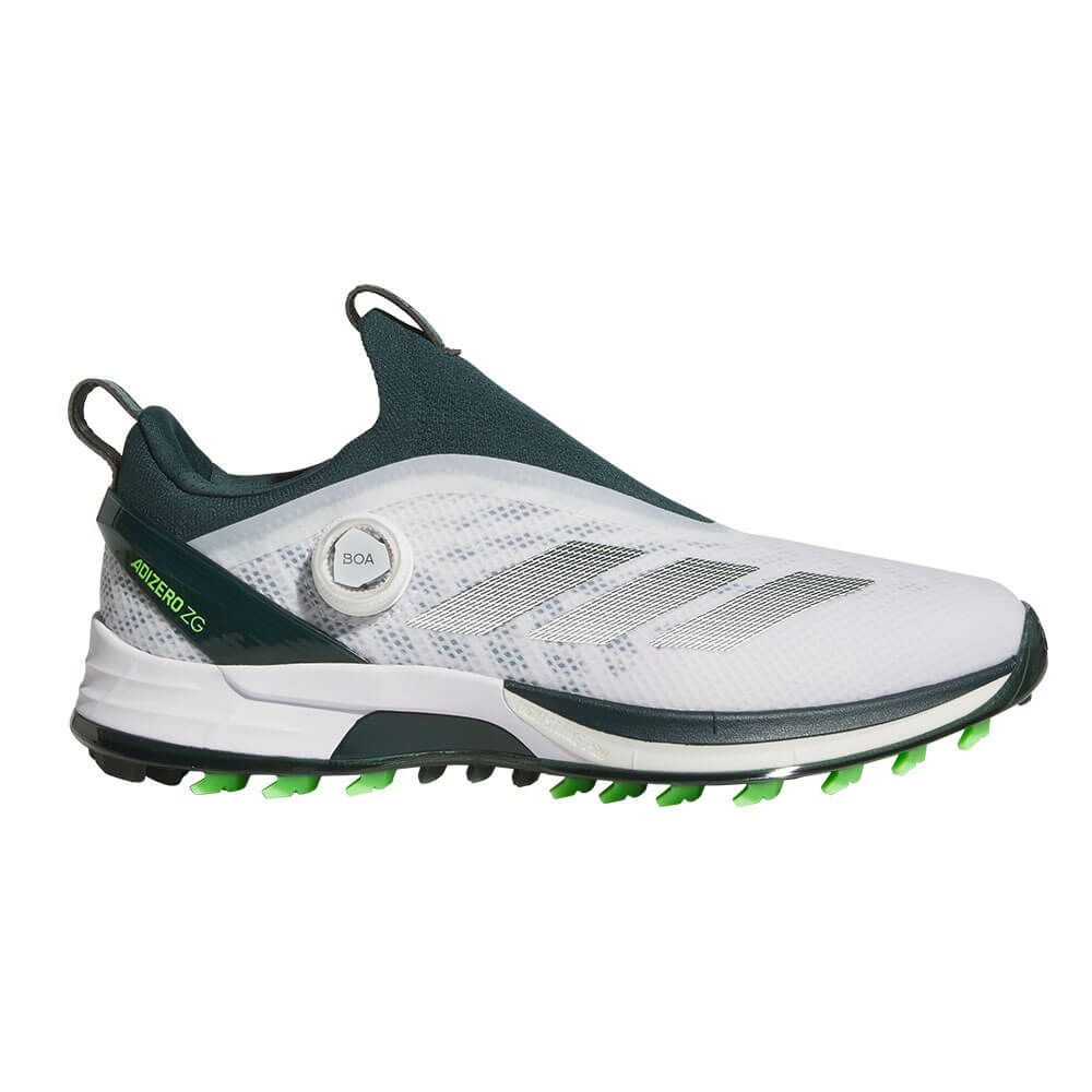 アディダス adidas　アディゼロ ゼッドジー 25 ボア メンズ スパイクレス ゴルフシューズ NLK60 JI4162　2025年モデル ホワイト/アイビー/ライム