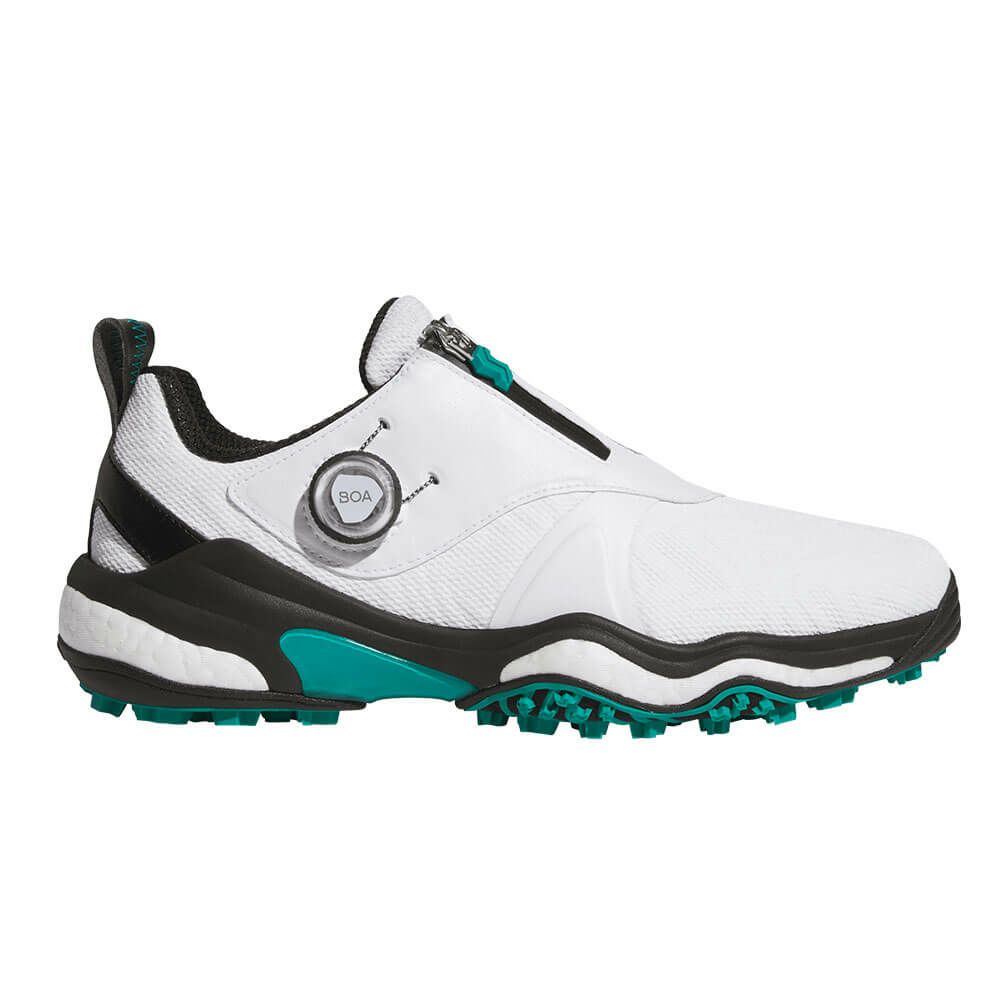 アディダス adidas　コードカオス25 ボア メンズ スパイクレス ゴルフシューズ NKZ93 JI4164　2025年モデル ホワイト/ブラック/ティール