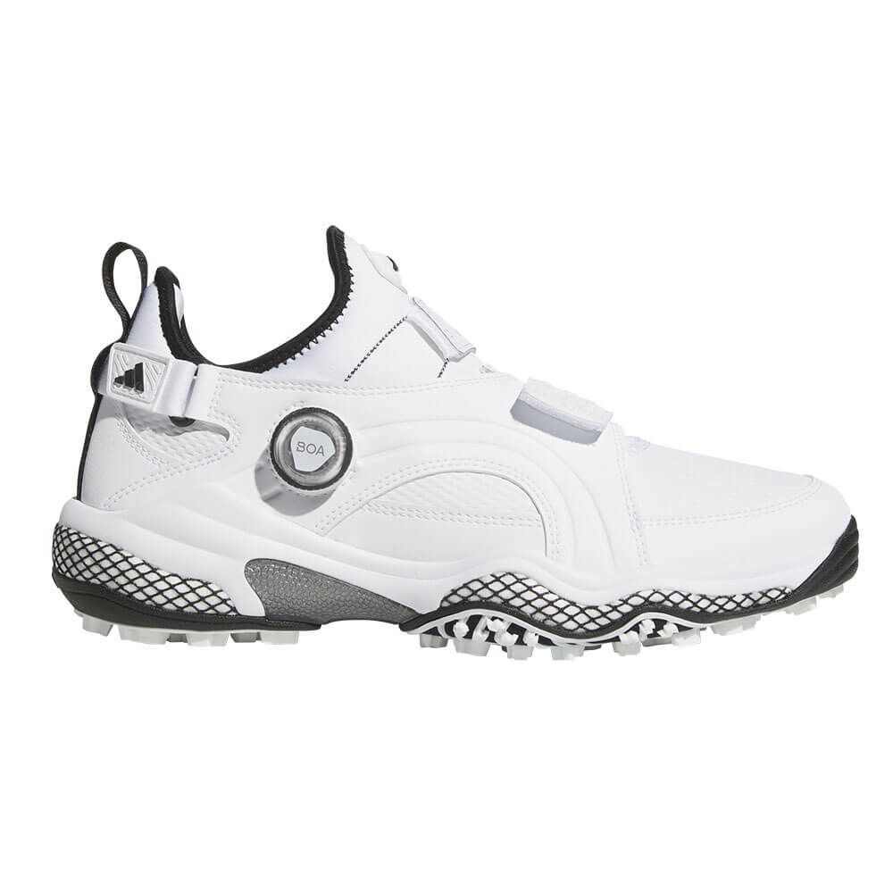 アディダス adidas　コードカオス25 ミッド ボア スパイクレス ゴルフシューズ NQX22 JP5185　2025年モデル ホワイト/ホワイト/ブラック