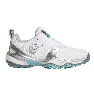 アディダス adidas　コードカオス25 ボア レディース スパイクレス ゴルフシューズ NKZ95 JQ7753　2025年モデル ホワイト/シルバー/ミントトーン