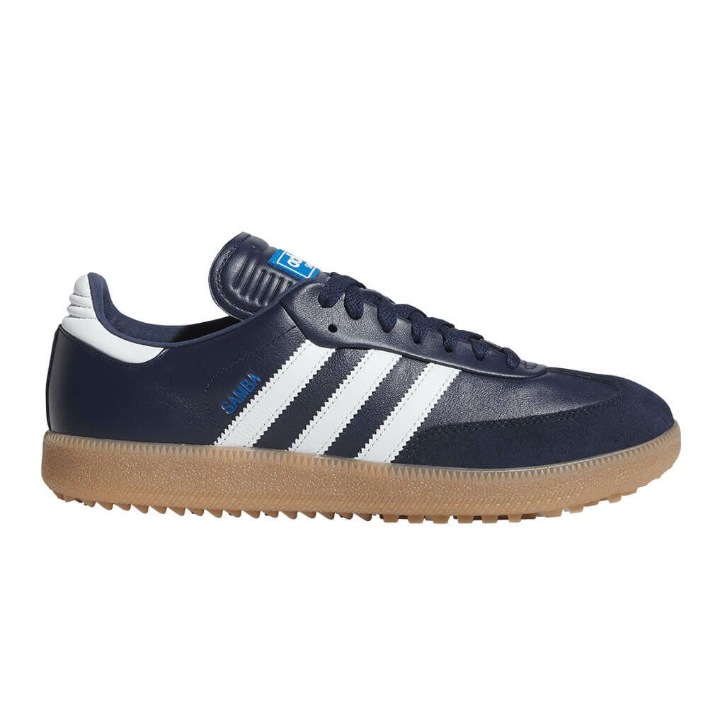 アディダス adidas　SAMBA GOLF サンバ ゴルフ スパイクレス ゴルフシューズ NNO26 JP8544　2025年モデル ナイトインディゴ/ブルーバード