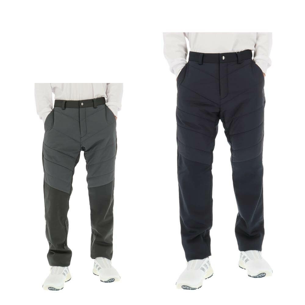 マンシングウェア Munsingwear　メンズ 生地切替 中綿 ストレッチ ボンディング ロングパンツ MG4FLP26M　2024年モデル
