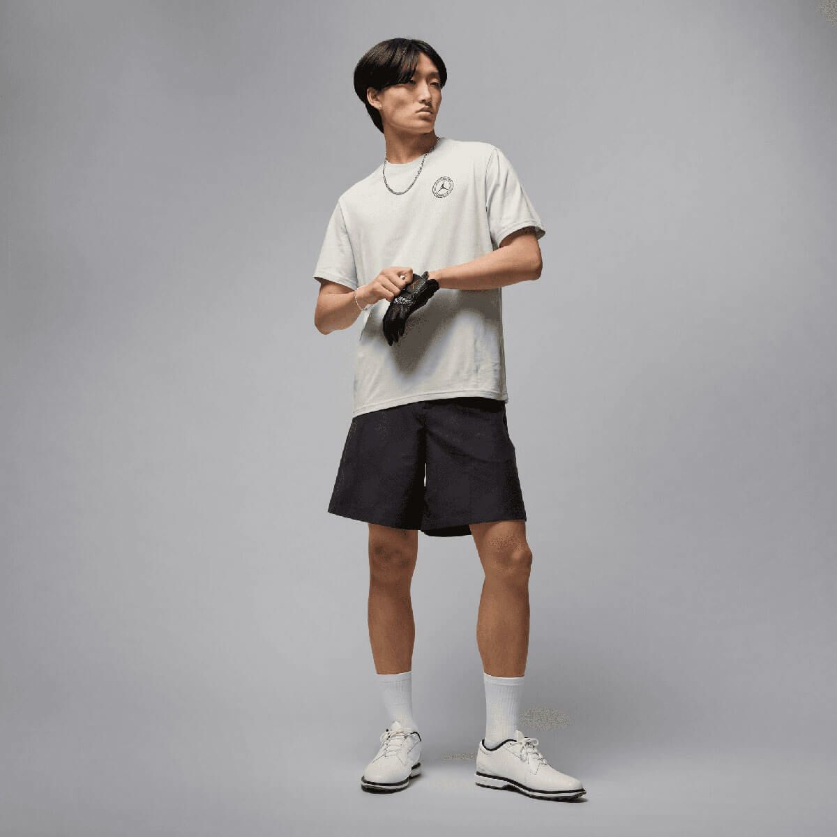 JORDAN ジョーダン　メンズ ゴルフ 半袖 クルー Tシャツ IH2129 034 ライトシルバー　2025年モデル 詳細4