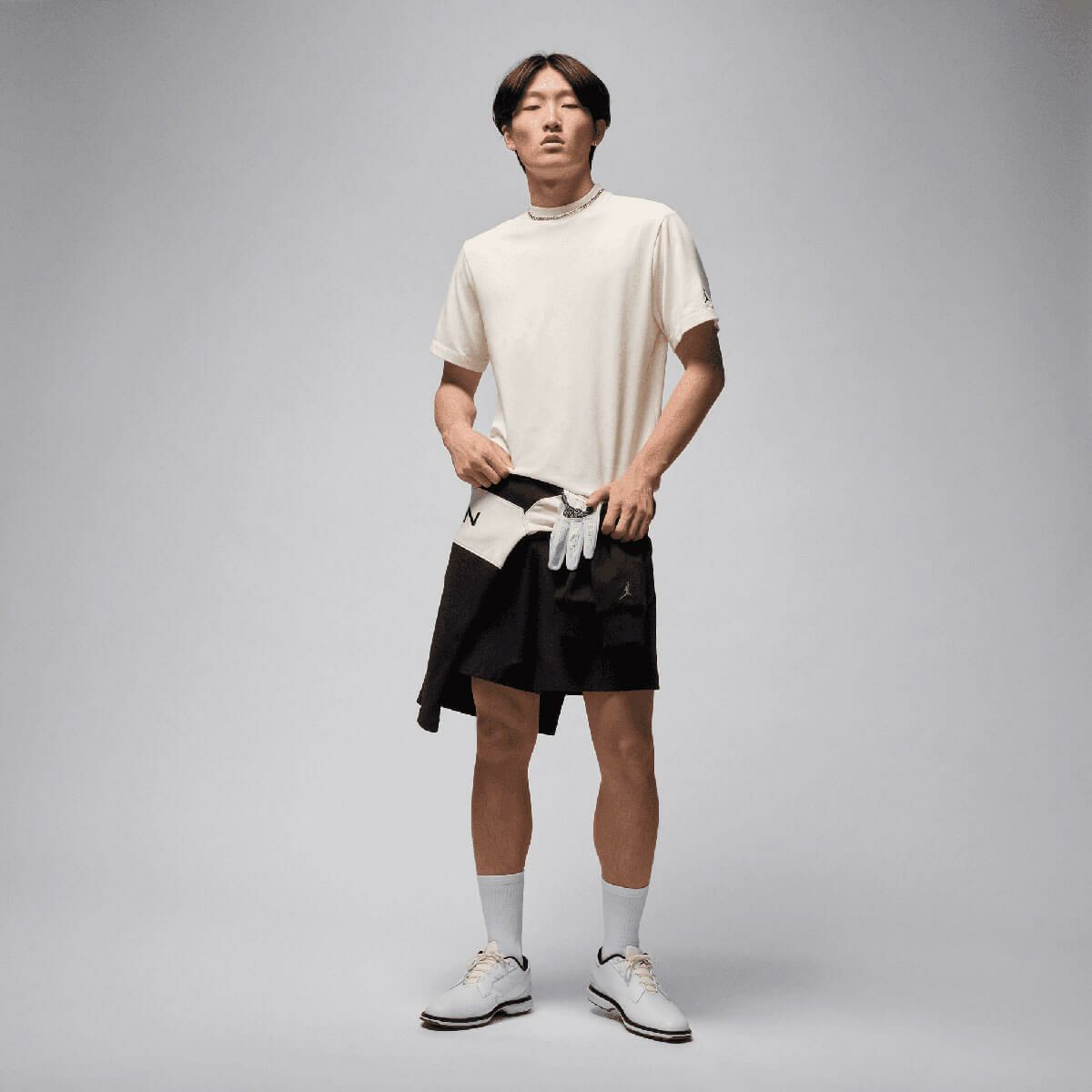 JORDAN ジョーダン　メンズ Dri-FIT 半袖 モックネック ゴルフトップ IB2831 133 セイル/ブラック　2025年モデル 詳細4