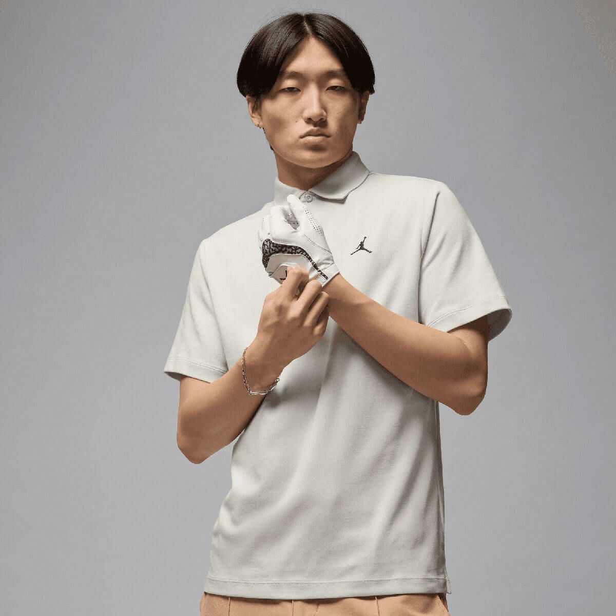 JORDAN ジョーダン　メンズ Dri-FIT ゴルフ 半袖 ポロシャツ HQ8688 034 ライトシルバー/ブラック　2025年モデル ライトシルバー/ブラック