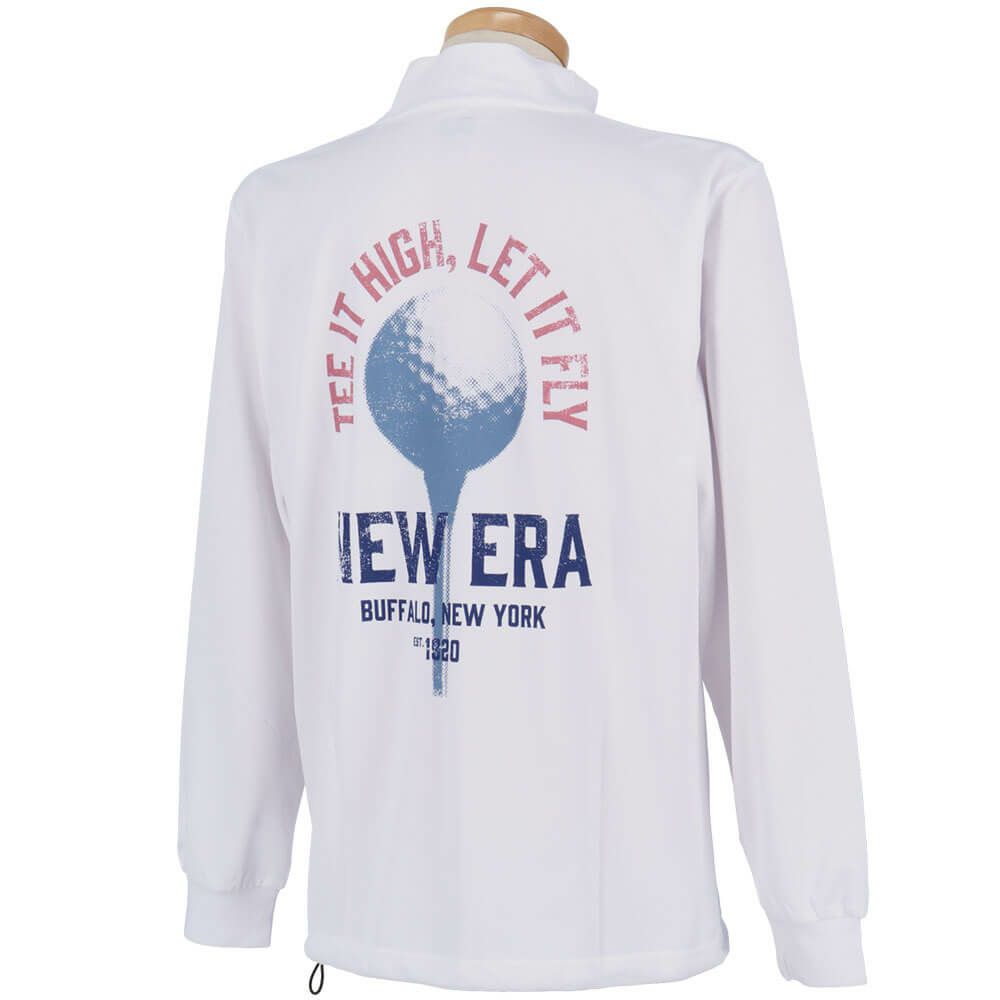 ニューエラ NEW ERA　メンズ 鹿の子 バックプリント 長袖 ハイネックシャツ　2025年モデル 詳細2