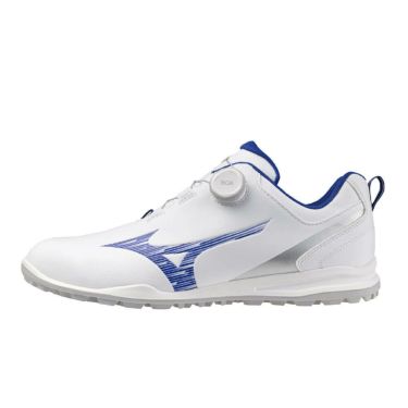 ミズノ MIZUNO　ジーエムスタイル ボア メンズ スパイクレス ゴルフシューズ 51GM2553 01 ホワイト×ブルー　2025年モデル ホワイト×ブルー