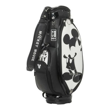 ディズニー モノクローム ミッキー ゴルフ キャディバッグ XYMG5FC1 00 ホワイト　2025年モデル ホワイト