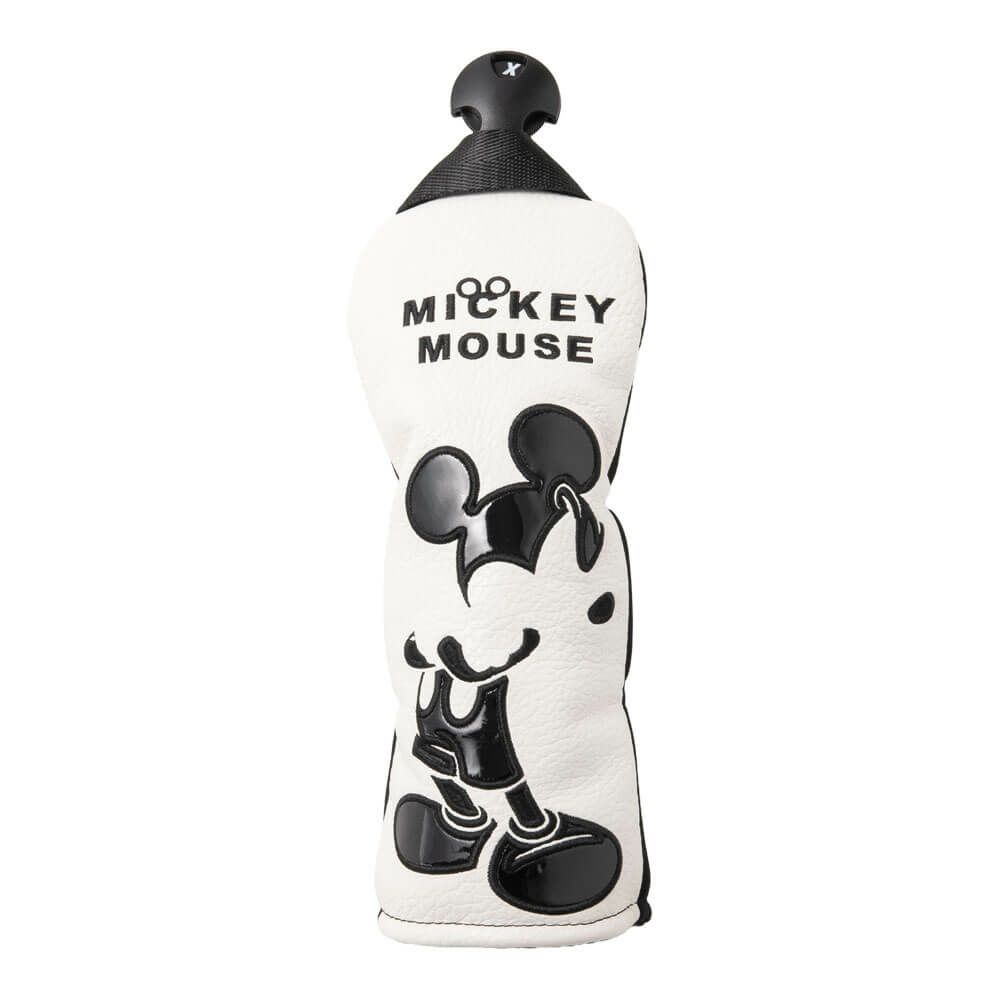 ディズニー モノクローム ミッキー ゴルフ ユーティリティ用 ヘッドカバー XYMG5FH3 00 ホワイト　2025年モデル ホワイト
