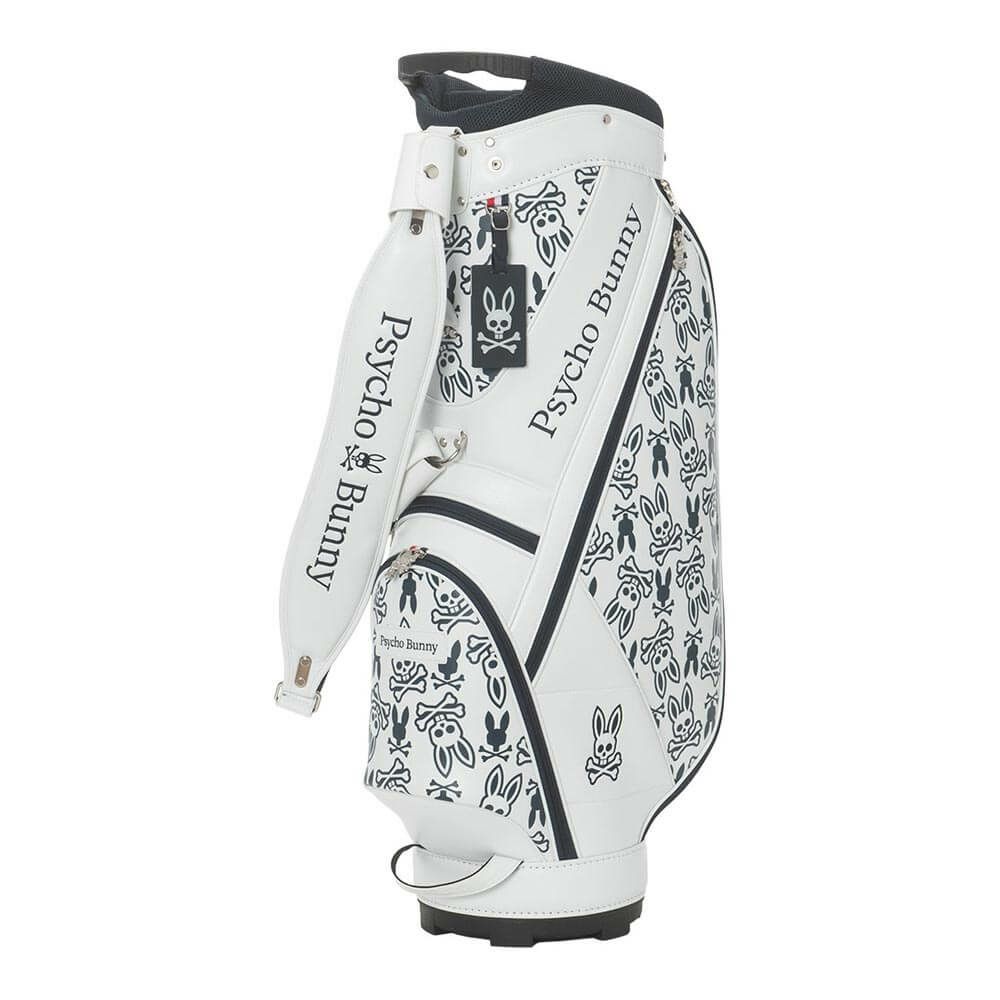 サイコバニー PsychoBunny　MONOGRAM キャディバッグ PBMG5FC5 00 ホワイト　2025年モデル ホワイト