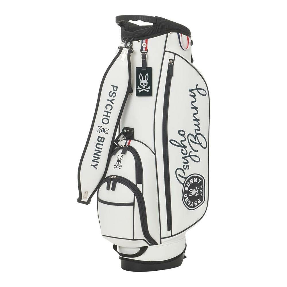 サイコバニー PsychoBunny　LWG スタンドキャディバッグ PBMG5FC6 00 ホワイト　2025年モデル ホワイト