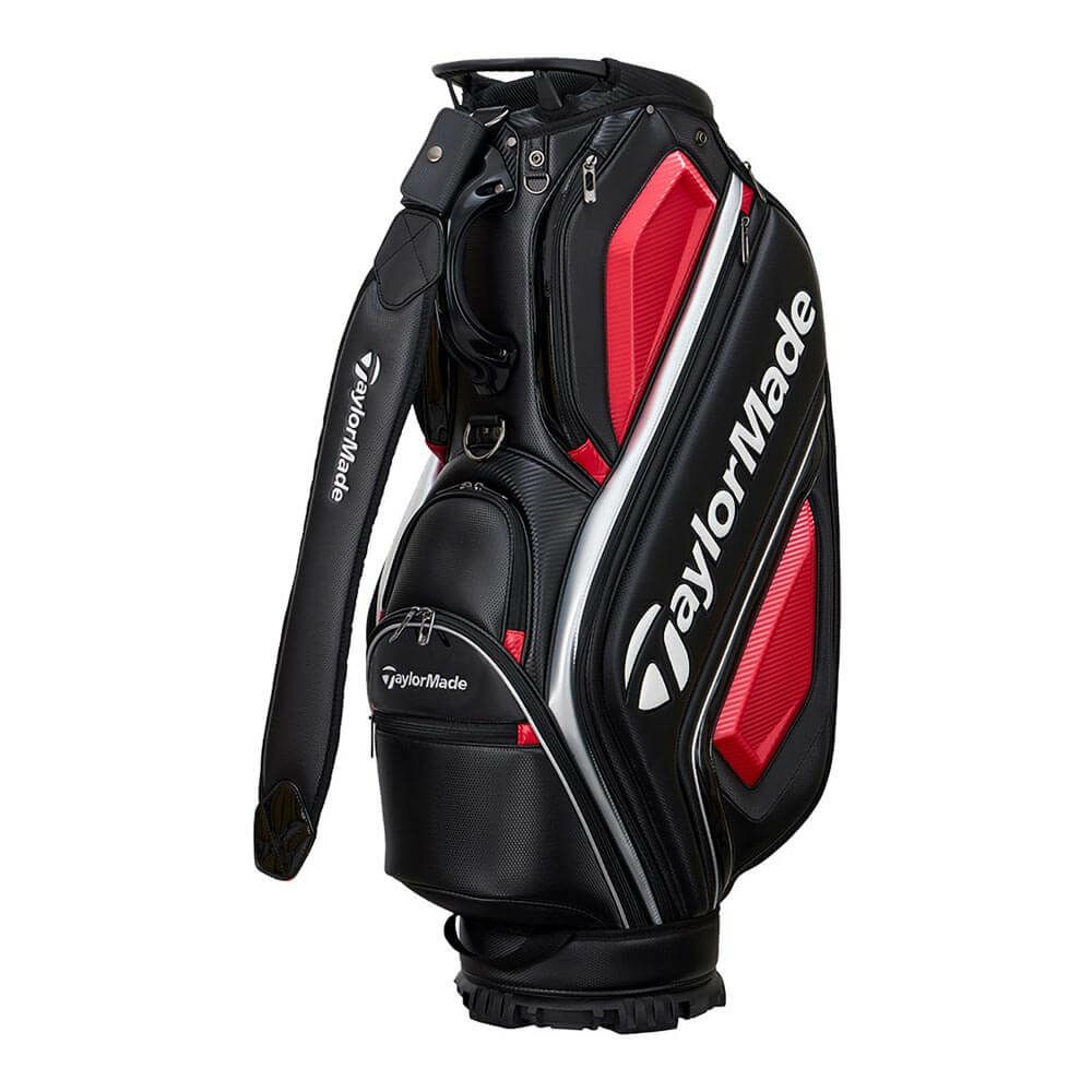 テーラーメイド　オーステック メンズ キャディバッグ UN725 M13503 ブラック/レッド　2025年モデル ブラック/レッド