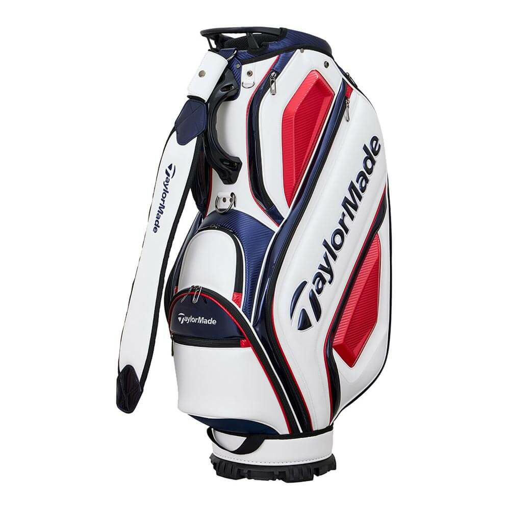 テーラーメイド　オーステック メンズ キャディバッグ UN725 M13504 ホワイト/ネイビー/レッド　2025年モデル ホワイト/ネイビー/レッド