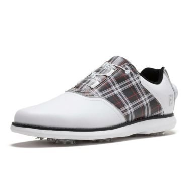 フットジョイ　イーコンフォート ボア 2025年モデル レディース ソフトスパイク ゴルフシューズ 98768 ホワイト/ブラック/レッド 詳細1