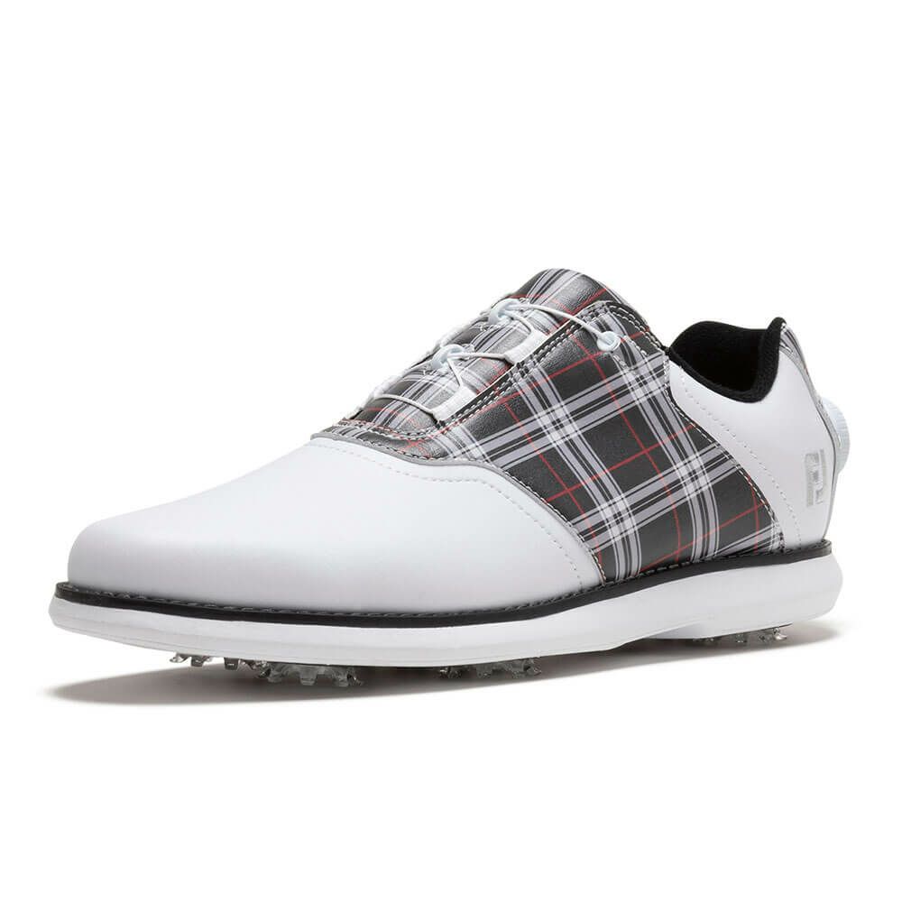 フットジョイ　イーコンフォート ボア 2025年モデル レディース ソフトスパイク ゴルフシューズ 98768 ホワイト/ブラック/レッド 詳細1