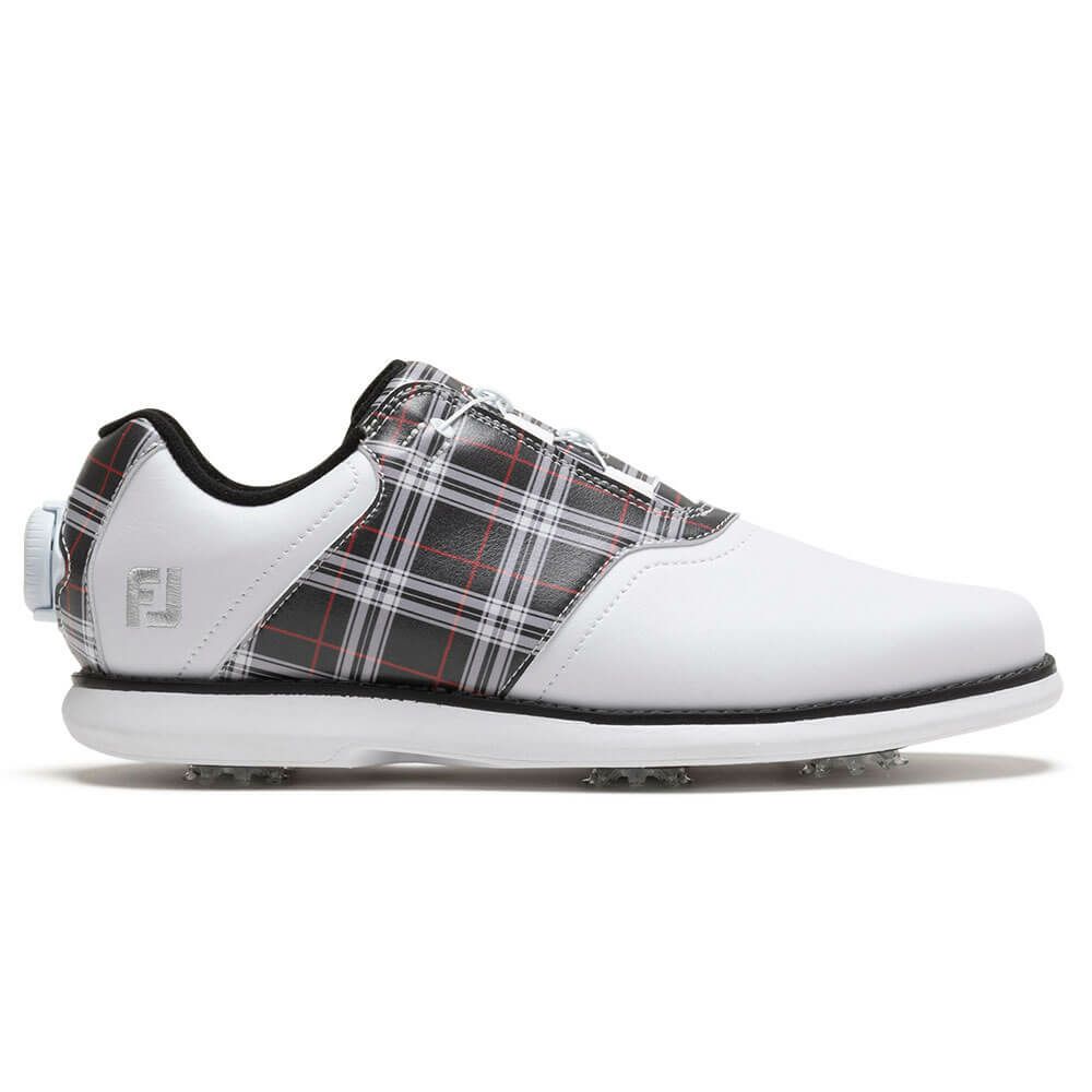 フットジョイ　イーコンフォート ボア 2025年モデル レディース ソフトスパイク ゴルフシューズ 98768 ホワイト/ブラック/レッド 詳細2
