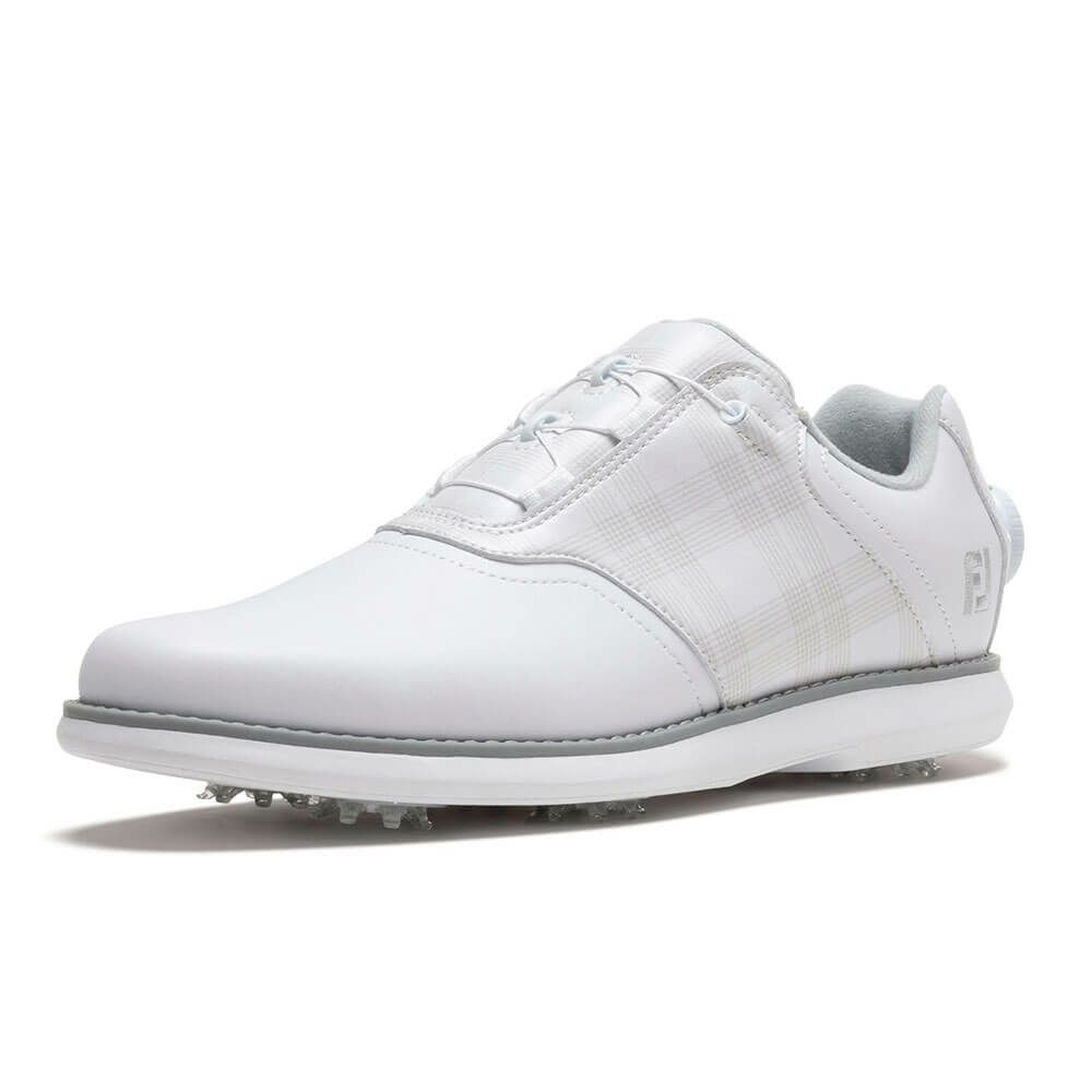フットジョイ　イーコンフォート ボア 2025年モデル レディース ソフトスパイク ゴルフシューズ 98773 ホワイト/ホワイト/グレー 詳細1