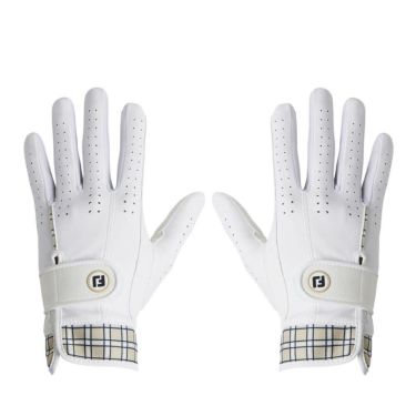 フットジョイ FootJoy　eComfort イーコンフォート 2025年モデル レディース 両手用 ゴルフグローブ FGLE25 WB ホワイト/ベージュ ホワイト/ベージュ