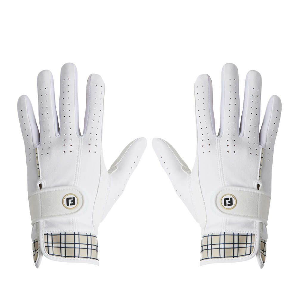 フットジョイ FootJoy　eComfort イーコンフォート 2025年モデル レディース 両手用 ゴルフグローブ FGLE25 WB ホワイト/ベージュ ホワイト/ベージュ