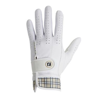フットジョイ FootJoy　eComfort イーコンフォート 2025年モデル レディース 両手用 ゴルフグローブ FGLE25 WB ホワイト/ベージュ ホワイト/ベージュ 詳細1