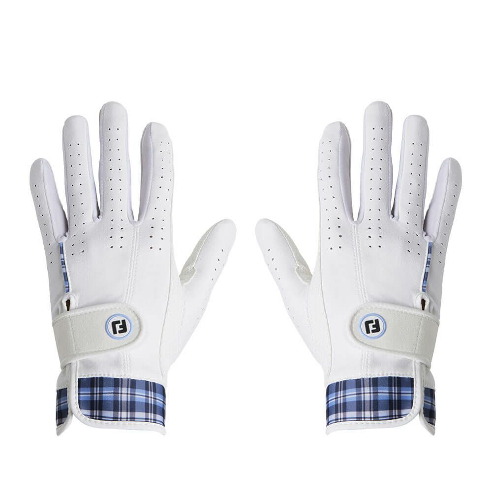 フットジョイ FootJoy　eComfort イーコンフォート 2025年モデル レディース 両手用 ゴルフグローブ FGLE25 WS ホワイト/スカイブルー ホワイト/スカイブルー