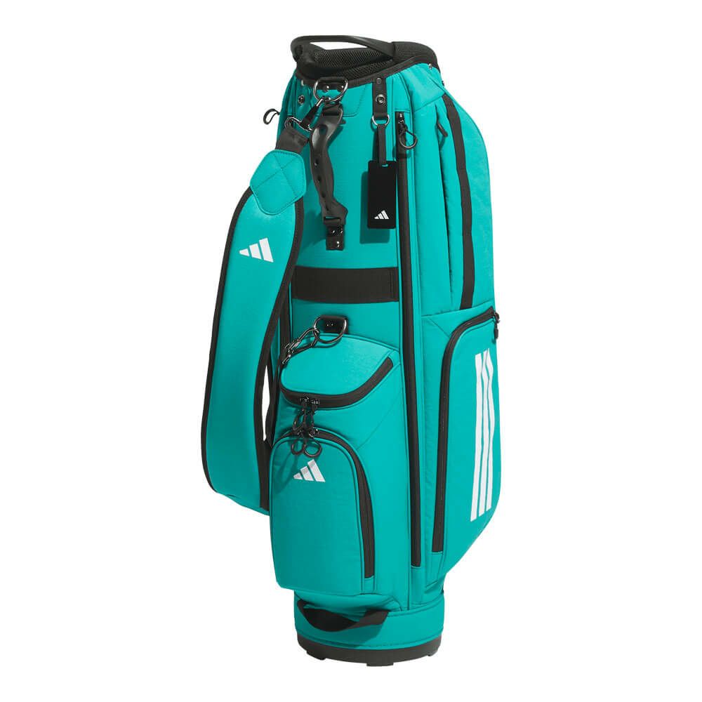 アディダス adidas　メンズ スリーストライプス コーデュラ キャディバッグ KVH34 JM2971 ピュアティール　2025年モデル ピュアティール