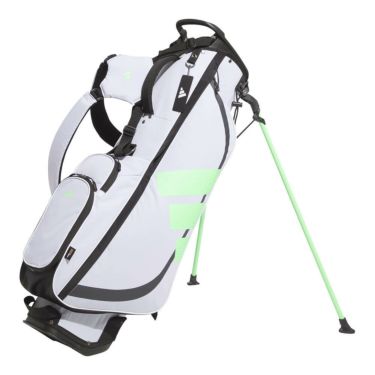 アディダス adidas　メンズ アディゼロ 軽量 コンパクト スタンドバッグ キャディバッグ KVH36 JM3034 ホワイト/ライム　2025年モデル ホワイト/ライム